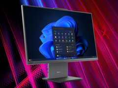 A ThinkCentre neo 55a Gen 6 AIO ára 549 dollárról indul. A képen a PC promóciós képe. (Kép forrása: Lenovo - szerk.)