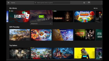 A képen: Nvidia GeForce Now alkalmazás a Steam Deck-en, kiegészítve a legkelendőbb játékokkal a boltok frontjairól és az Nvidia GFN Thursday (amely minden csütörtökön új játékokat ad hozzá) (Kép forrása: az Nvidia natív appjának jóvoltából készült képernyőkép)