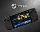 A Valve Steam Deck LCD kijelzője a Steam logó alatt (Kép forrása: Valve szerkesztéssel)