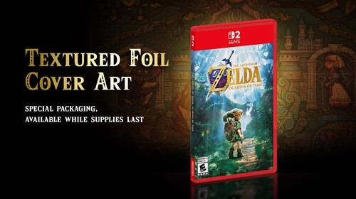 A Zelda: Ocarina of Time remake texturált fóliás borítójának képe