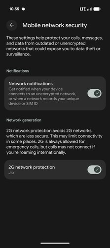 Mobilhálózati biztonsági lehetőségek