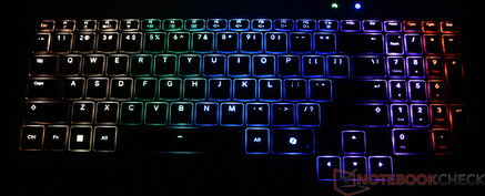 Billentyűzetvilágítás (itt RGB-ben, mint példa)