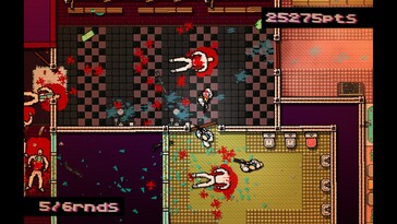 A képen: Egy játékmenetből készült képernyőkép a Hotline Miami című játékból.