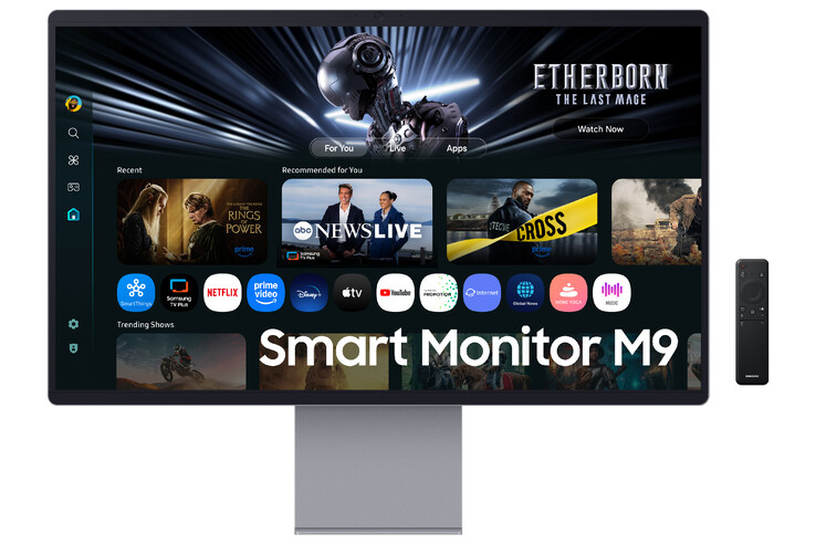 Az új M90SF QD-OLED monitor fémkerettel rendelkezik (Kép forrása: Samsung)