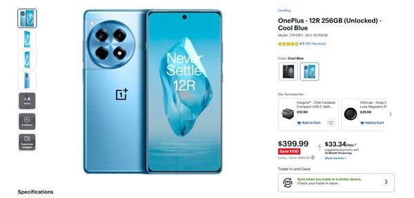 A Cool Blue színváltozat (16GB+256GB) további 100 dollár kedvezményt kapott a Best Buy-on. (Kép forrása: Best Buy)