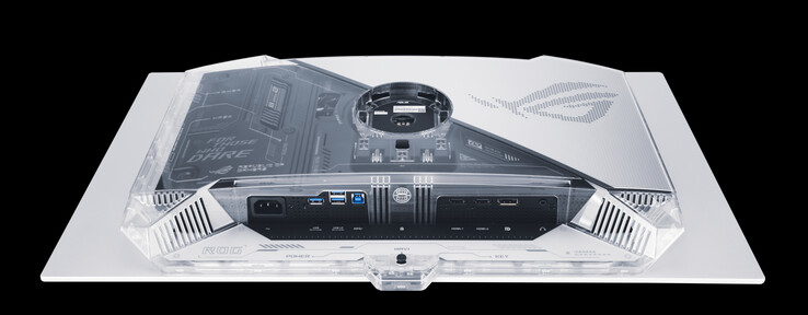 Az Asus ROG Swift OLED PG27AQWP-W nem rendelkezik USB Type-C csatlakozási lehetőséggel. (Kép forrása: Asus)