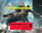 A Cyberpunk 2077 Edgerunners 2 2.5-ös frissítésének bannere látható