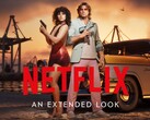 A GTA 6 Netflix Extended Look című videóhoz készült banner, amelyen Lucia és Jason látható