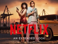 A GTA 6 Netflix Extended Look című videóhoz készült banner, amelyen Lucia és Jason látható