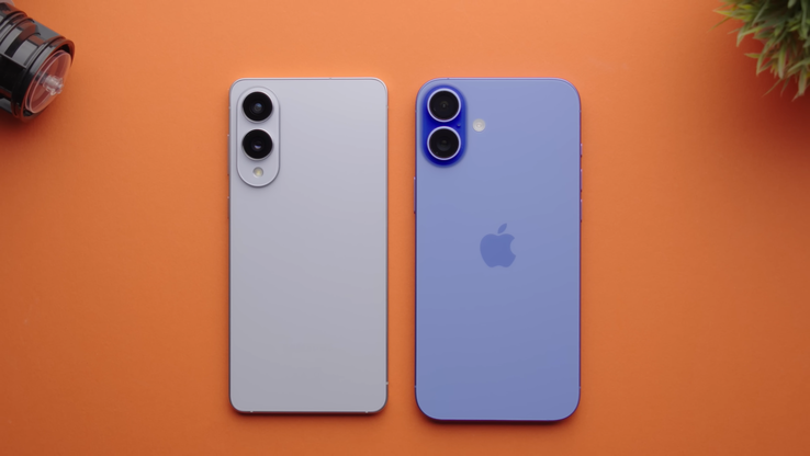 Galaxy S25 Edge és iPhone 16 Plus kamera beállítása. (Kép forrása: Versus a YouTube-on)
