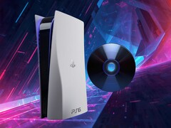 A PS6 konzol makettje fizikai játéklemezzel együtt