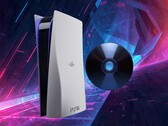 A PS6 konzol makettje fizikai játéklemezzel együtt
