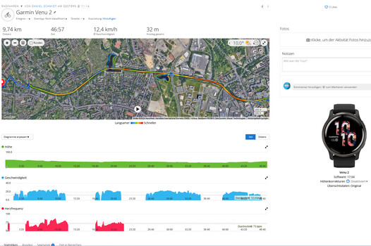 GNSS-teszt: Garmin Venu 2