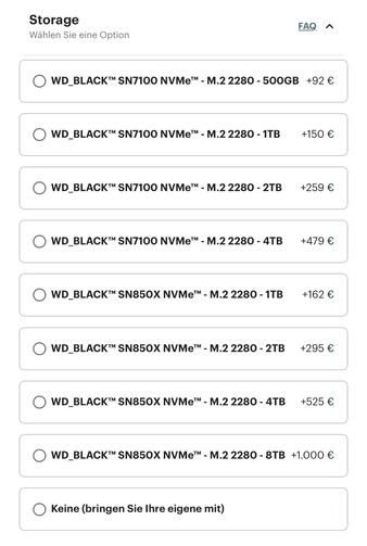 Frameworks SSD árak mától