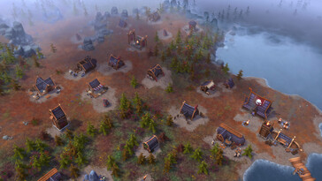 Egy kép, amelyen a Northgard: Definitive Edition című játék házai láthatók.