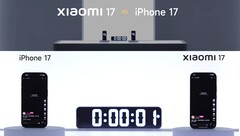 A Xiaomi 17 a 7,000mAh veszi az iPhone 17 a 3,692mAh és egy 5,000mAh power bank (Kép forrása: Xiaomi)