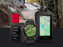 Az inReach Mini 3 egy Fenix 8 Pro és egy eTrex Touch mellett. (Kép forrása: via u/LargeIntestine)