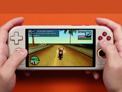 Mangmi Air X kézikonzol, amelyen a Grand Theft Auto: Vice City Stories fut. (Kép forrása: Joey's Retro Handhelds)