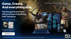 Az Intel tavaszi csomagja játékosoknak és alkotóknak (képünkön), többek között a Civilization 7 és a Dying Light: The Beast