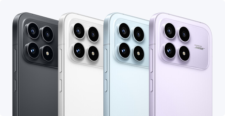 A Xiaomi a Redmi K90-et négy színváltozatban, Bose-hangolt hangszórókkal árulja. (Kép forrása: Xiaomi)