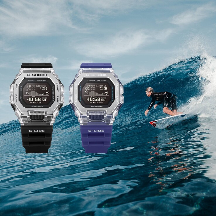 A Casio G-Lide GBX-100S-1A és GBX-100S-2A órák. (Kép forrása: Casio)