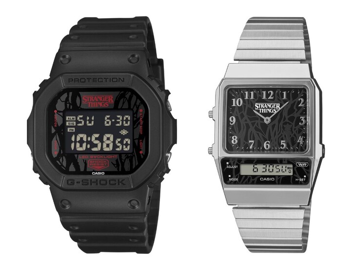 A Casio G-Shock DW5600STT-1 (balra) és a Vintage AQ800EST-1A (jobbra). (Kép forrása: Casio)