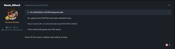 Hozzászólás a PS Store lapátprogram eltávolításáról@PSNProfiles
