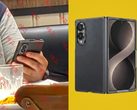 A képen: A Samsung Galaxy Z Fold 8 Ultra (balra) frissen kiszivárgott fotója, valamint az Alibaba által korábban kiszivárgott kép a tokjáról.