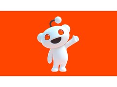 A Reddit kabalafigurájának, Snoo-nak a promóciós képe egy egyszerű piros háttér előtt. (Kép forrása: Reddit)