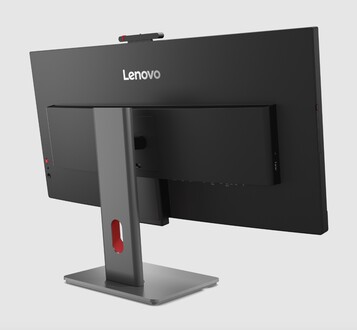 A Lenovo P34WD IPS ultraszéles monitor hátsó nézete.