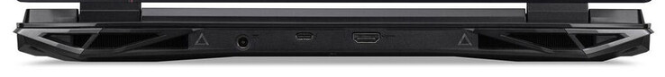 Rear: Power connector, Thunderbolt 4 (USB-C; Power Delivery, Displayport), HDMI