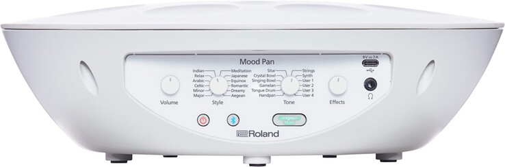 A tulajdonosok a Roland Mood Pan-t a hátsó kezelőszervek segítségével vezérelhetik. (Kép forrása: Roland)