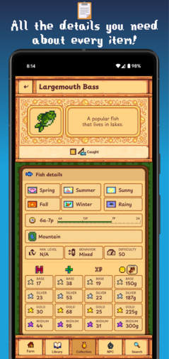 A Gunther's Library alkalmazásban található tételek részletei (Kép forrása: Google Play Store).(Kép forrása: Google Play Store)