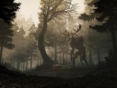 Kép a GreedFall játékból, amely egy erdőt és egy lényt ábrázol. (Kép forrása: Steam)