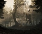 Kép a GreedFall játékból, amely egy erdőt és egy lényt ábrázol. (Kép forrása: Steam)