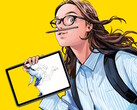 A Wacom MovinkPad egy hordozható Android táblagép Wacom Pro Pen 3-mal, amelyet arra terveztek, hogy kényelmessé tegye a rajzolást az úton lévő művészek számára. (Kép forrása: Wacom)