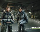 Két Starfield-szereplő egy futurisztikus létesítményben, bekapcsolt Nvidia DLSS 5-tel