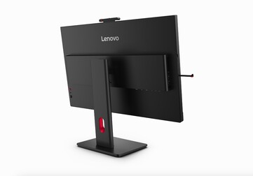 Az új Lenovo ThinkVision T32UD monitor hátsó nézete.