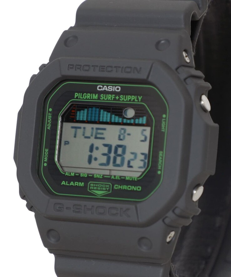 A Casio G-Shock x Pilgrim Surf+Supply GLX-5600 óra. (Kép forrása: Beams)