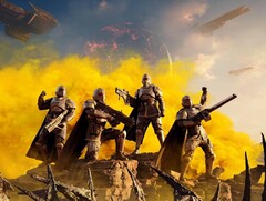 Katonák egy csoportja a Helldivers 2-ben. (Kép forrása: Arrowhead)