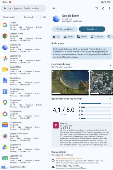 Az összes Google-alkalmazás megtalálható az Aurora Store-ban.