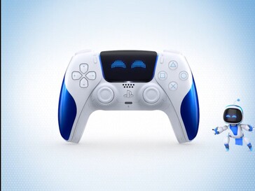 Az új Astro Bot DualSense vezérlő boldog szemekkel. (Kép forrása: PlayStation)