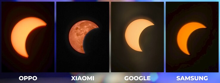 Fényképezőgép-összehasonlító teszt a napfogyatkozás idején: A Xiaomi 17 Ultra az egyetlen, amely negatív értelemben tűnik ki a többi közül.