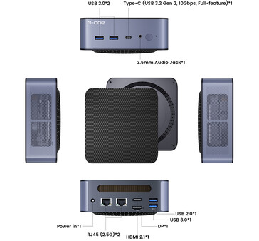 Az N-one NPC Pro+ csatlakozó portjai (Kép forrása: N-one)