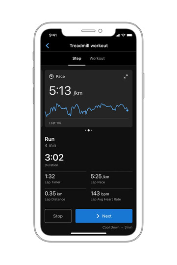 A Garmin Connect+ Live Activity funkció. (Kép forrása: Garmin)