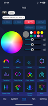 RGB beállítások