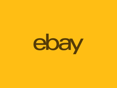 Az eBay logó sárga háttérrel