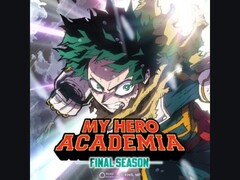A My Hero Academia promóciós plakátja: Final Season: Izuku Midoriya (Deku) akcióban, izzó energiával és intenzív arckifejezéssel, dinamikus háttér előtt. (Kép forrása: @MHAOfficial via X)