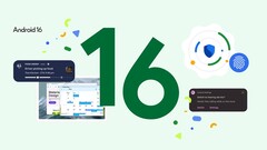 A Android 16 logó, amelyet a Android 16 QPR3 béta bevezetéséhez használtak