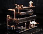 A Billet Labs PC-jének rézcsövek és nyomásmérők adnak steampunk külsőt.
